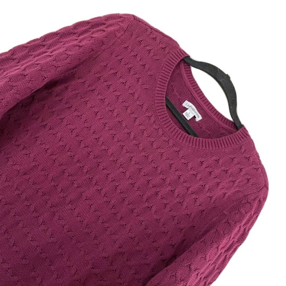 ⛔️SOLD⛔️ CROFT & BARROW Cable Knit Sweater Sz XL - Picture 5 of 13